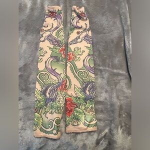 Unisex  Nylon Temporary Fake Full Arm Tattoo Sleeves Stockings
